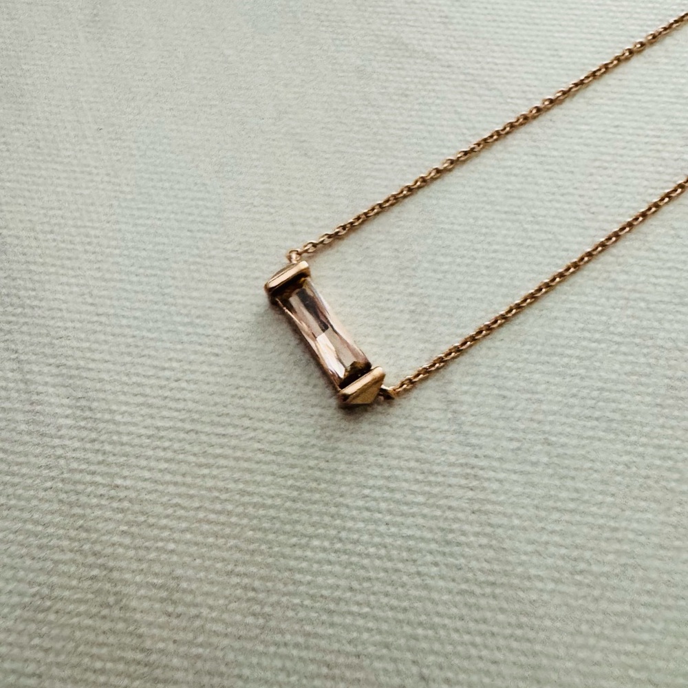 Kendra Scott Gold and Brown Necklace Minimalist Design - Picture 2 of 7